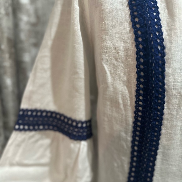 Soft Surroundings White and Blue Midi Dress - Picture 2 of 4